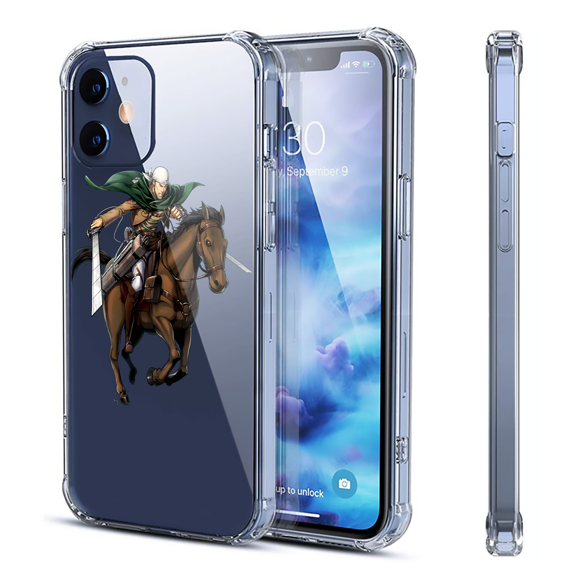 （画像用） 進撃の巨人 Attack on Titan 【iPhone 12シリーズ対応】透明スマホケース（クリアソフトケース）